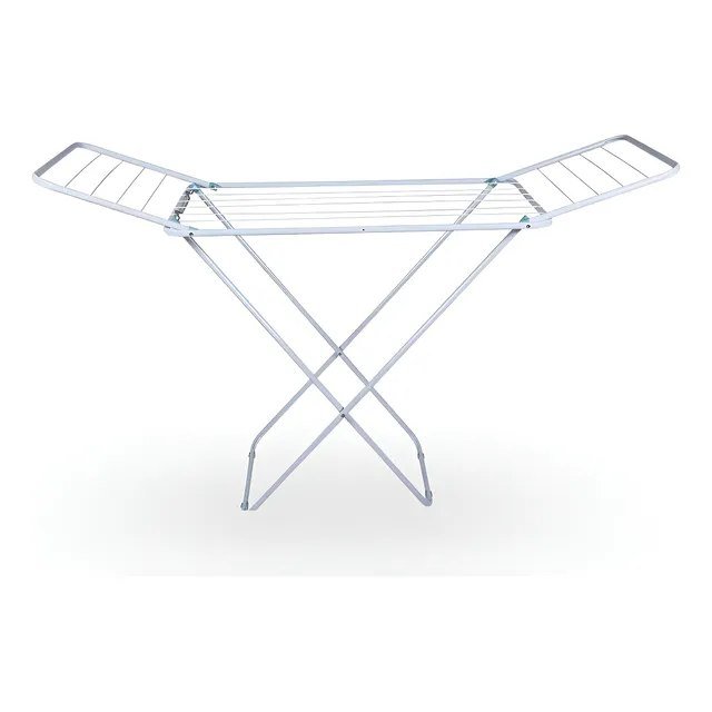 ️ Varal De Chão Abas Slim Dobrável Retrátil Aço Reforçado Mor Branco