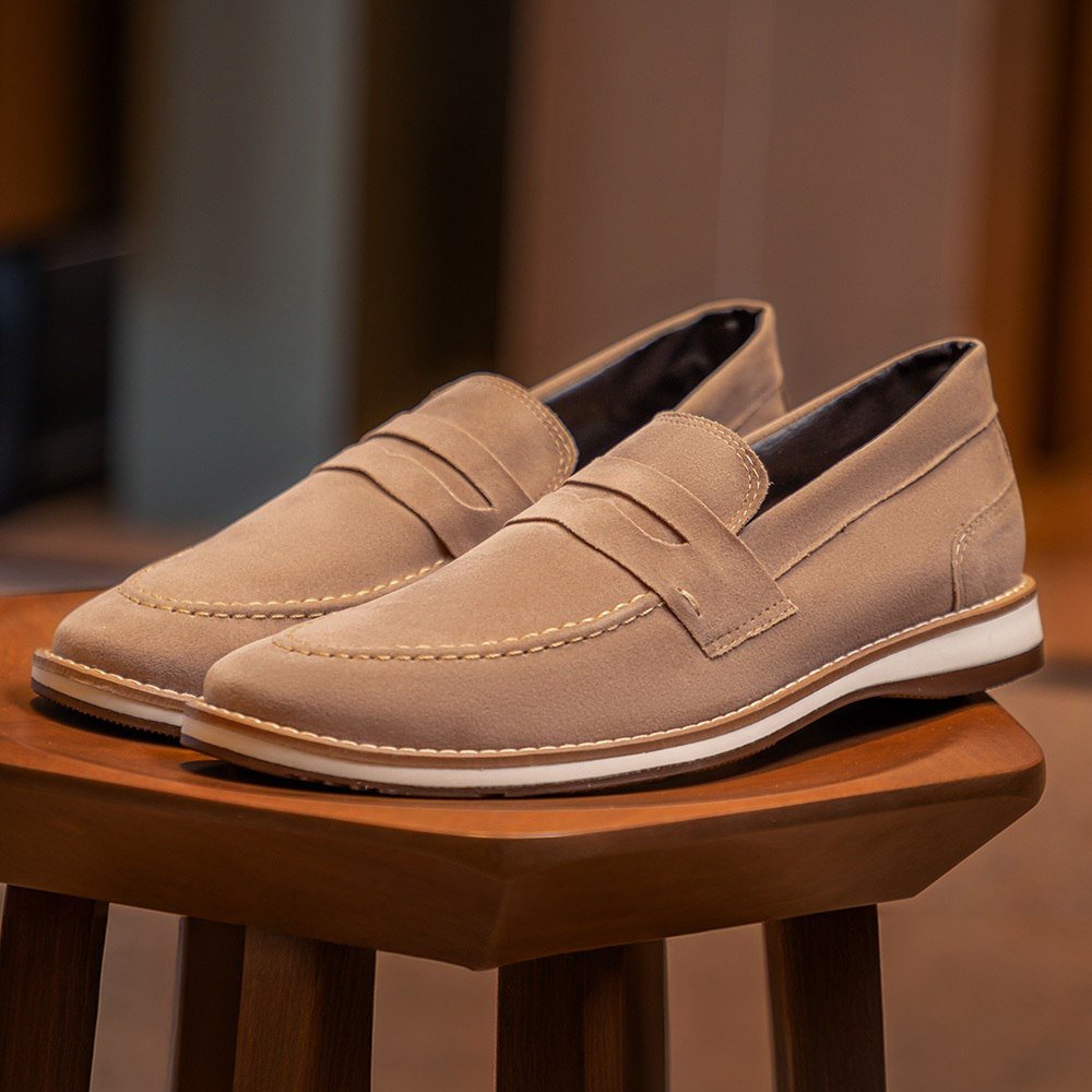 ️ Sapato Casual Masculino Camurça Versales Derby Calce Fácil